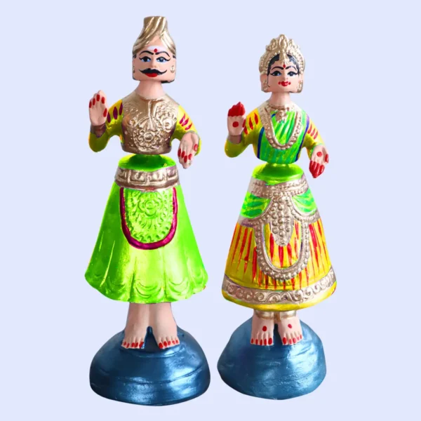 Thanjavur Dancing Doll Raja Rani Set (13 Inch) - Image 2