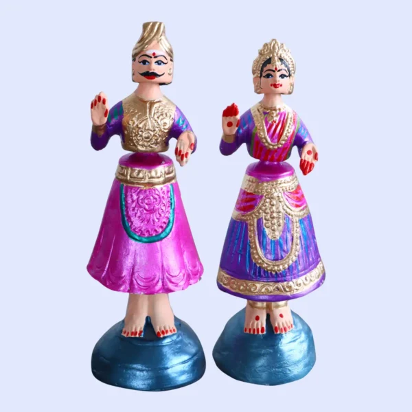 Thanjavur Dancing Doll Raja Rani Set (13 Inch)